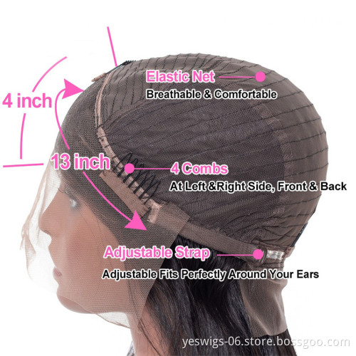 Women Lace Frontal 13*4 Wig For Beginners 1b Mongolian Natural Color Hair Remy Short Bob Cut Wholesale Mongolian Kinky Curly Wig